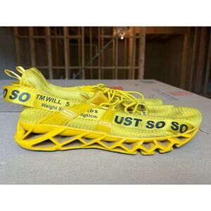Just So So yellow running sneaker mens 47 (13.5)